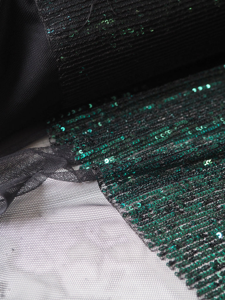 Green Sequin Mesh