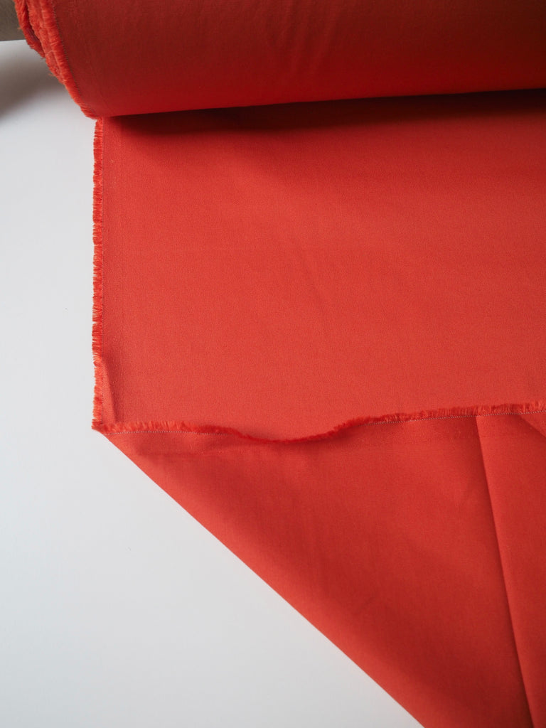 Orange Stretch Cotton + Tencel Twill