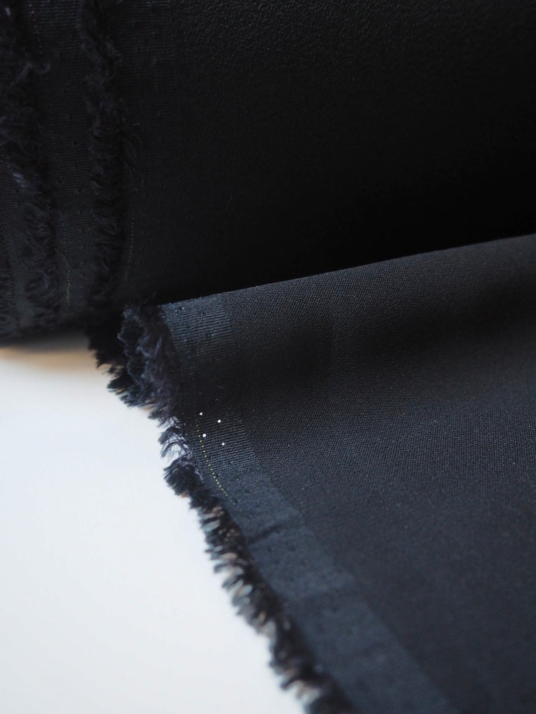 Black Satin-Backed Viscose/Acetate Crepe