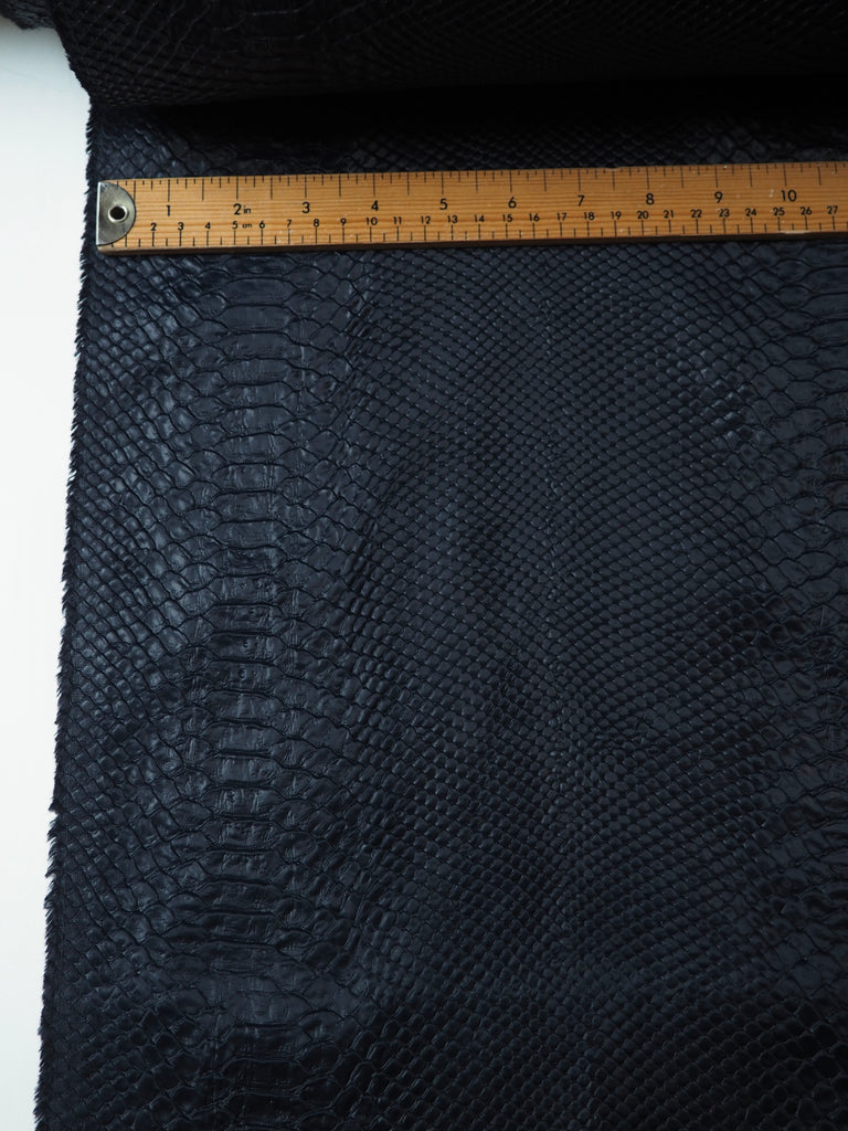 Midnight Python Embossed Viscose/Acetate