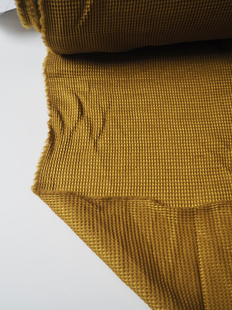 Chartreuse Wool/Silk Honeycomb Jacquard