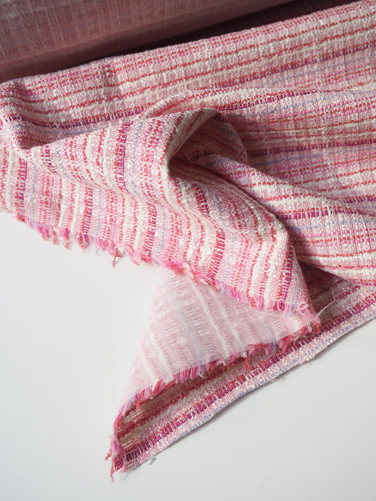 Sweet Pink Interfaced Cotton Tweed