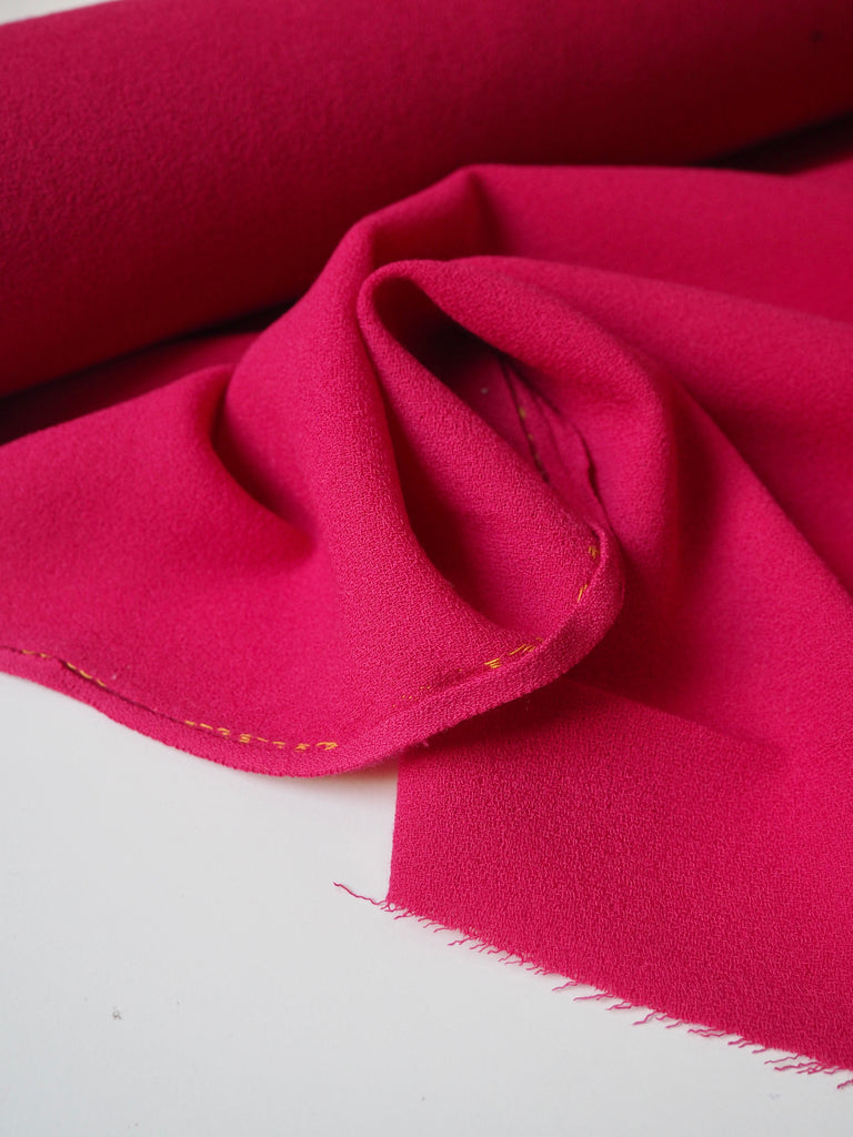 Raspberry Wool Crepe