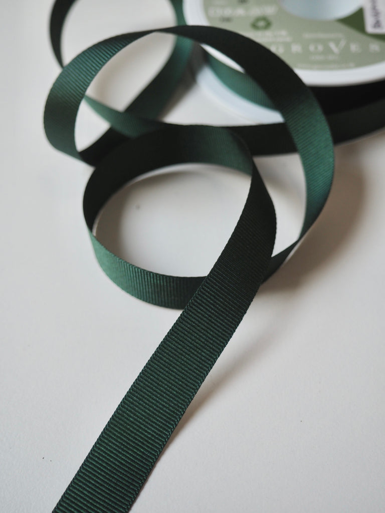 Berisfords Emerald Grosgrain Ribbon 16mm