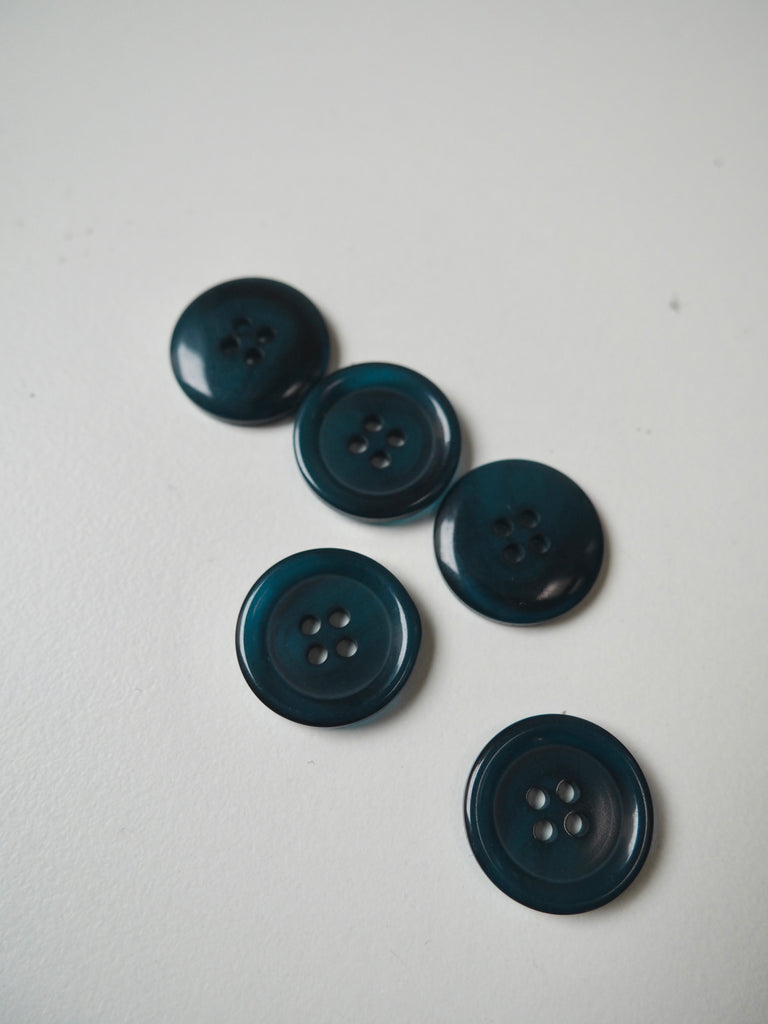 Teal Rimmed Buttons 20mm/32L