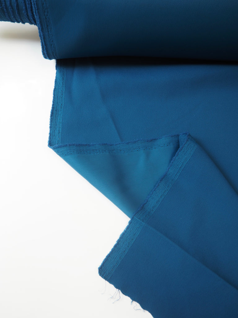 Ocean Viscose/Acetate Crepe-Backed Satin