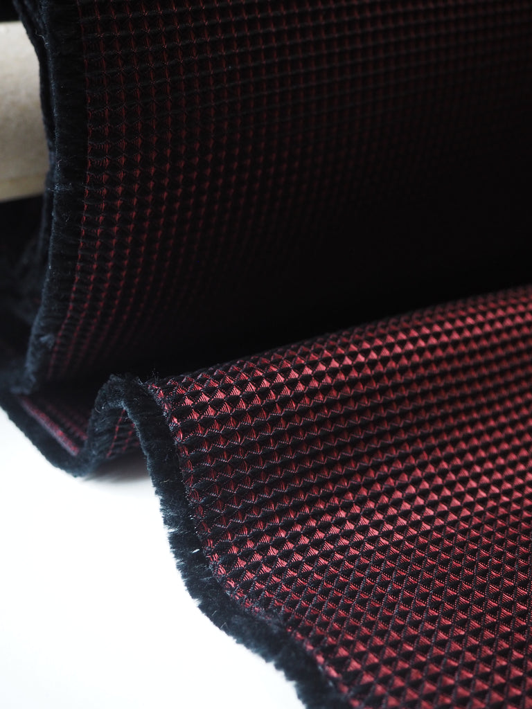 Red + Black Harlequin Jacquard