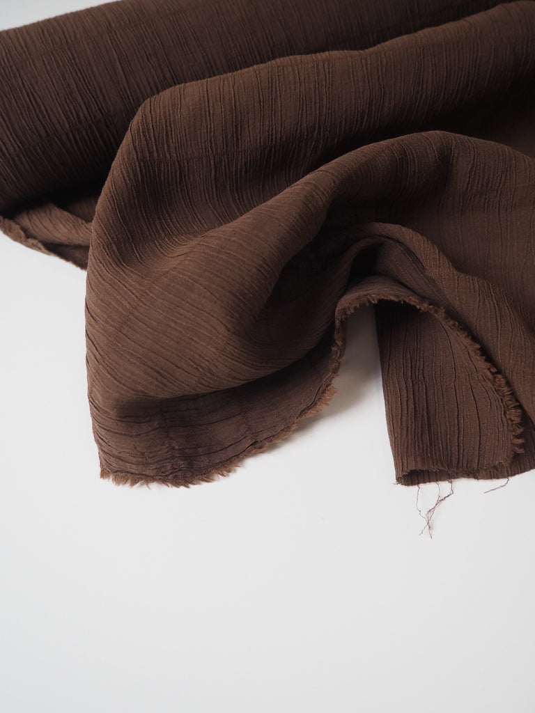 Brown Crinkle Viscose