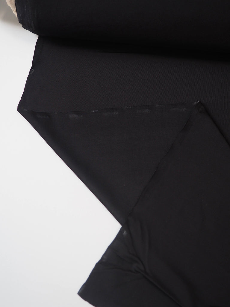 Black Satin Viscose Jersey