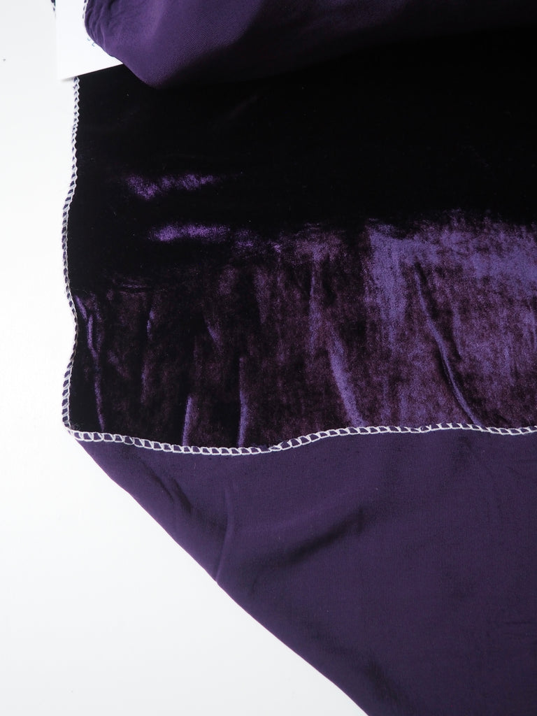 Purple Silk/Viscose Velvet