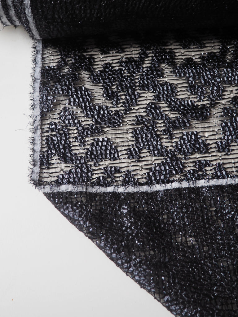 Midnight Metallic Organza Jacquard