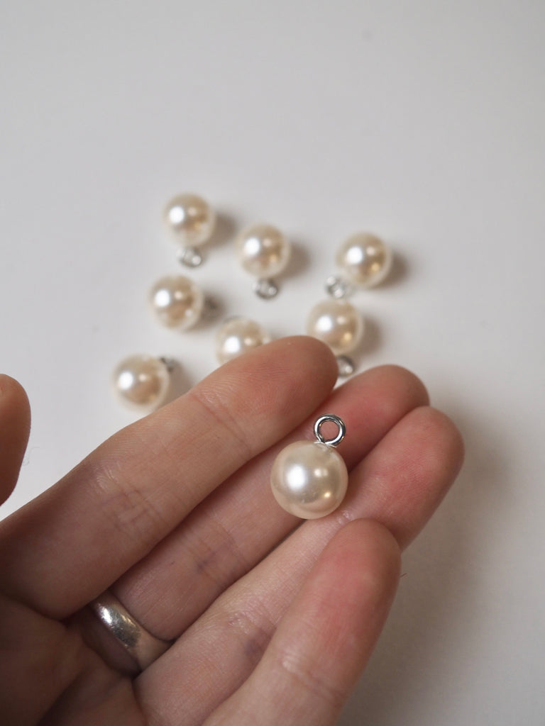 Faux Pearl Shank Buttons 12mm/18L