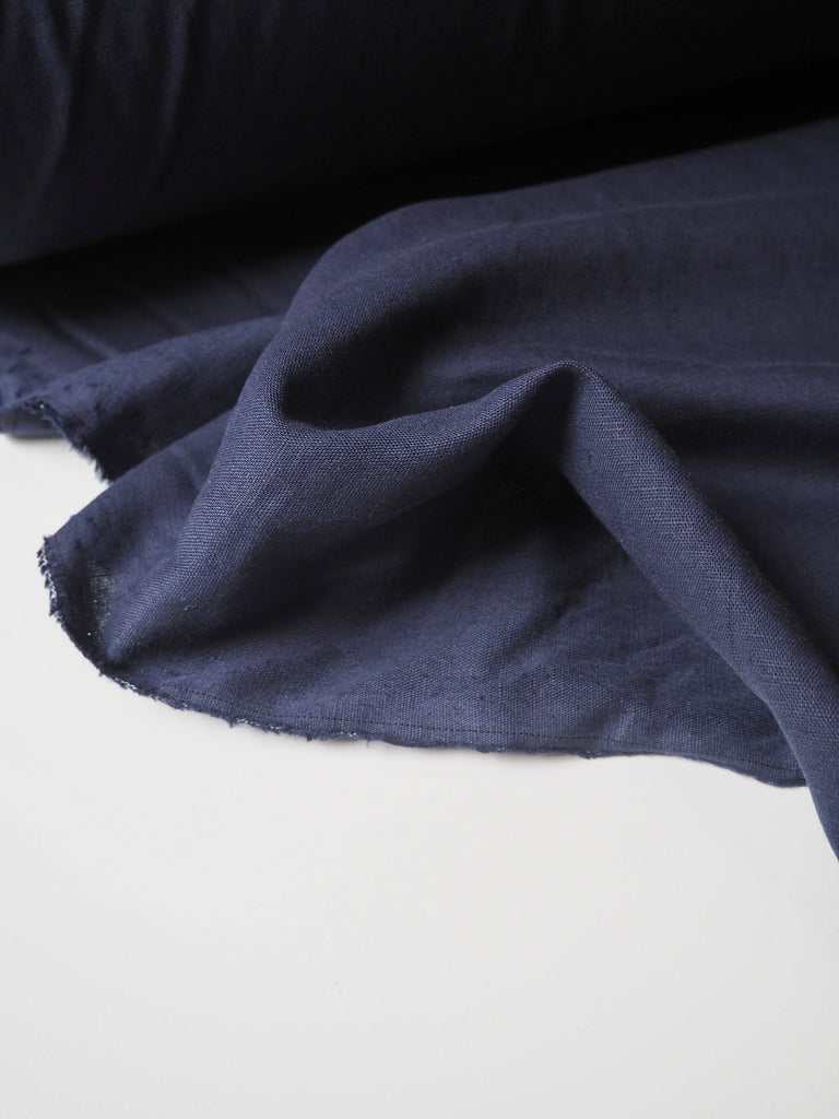 Marine Blue Linen