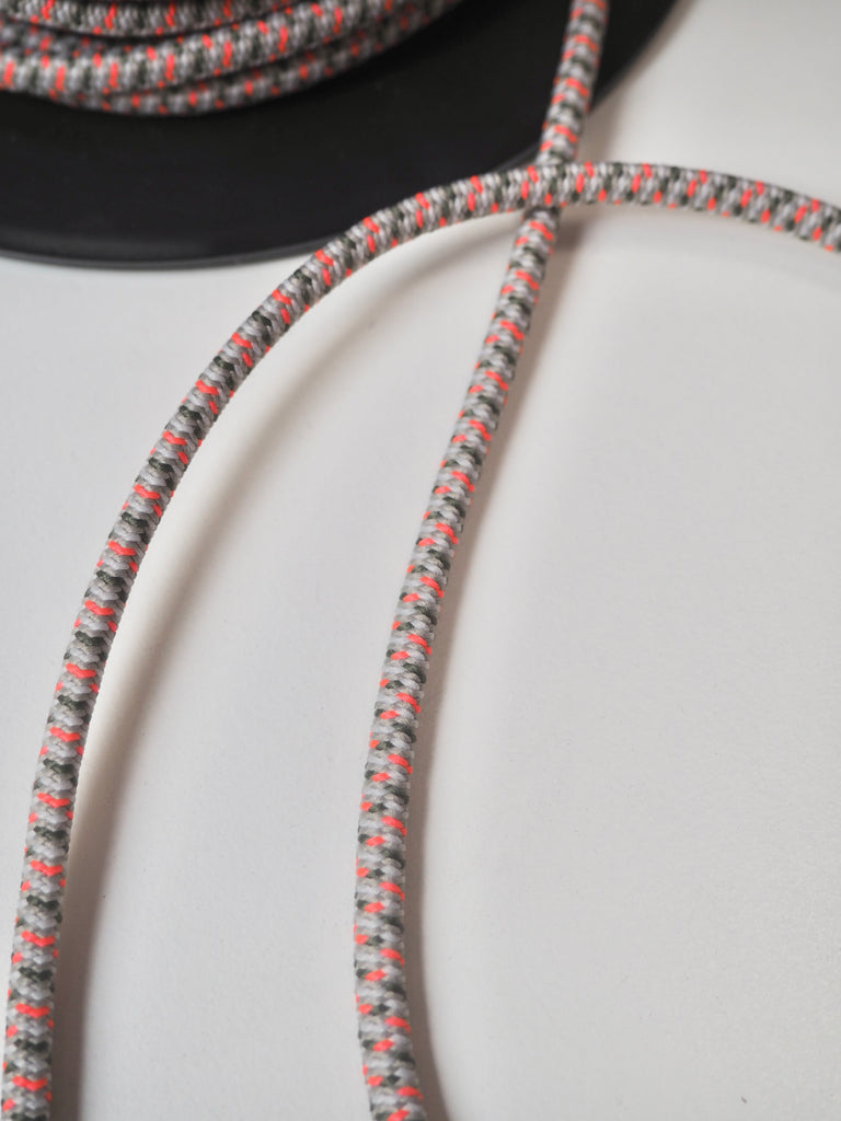 Pink + Moss Stretch Braided Cord 5mm