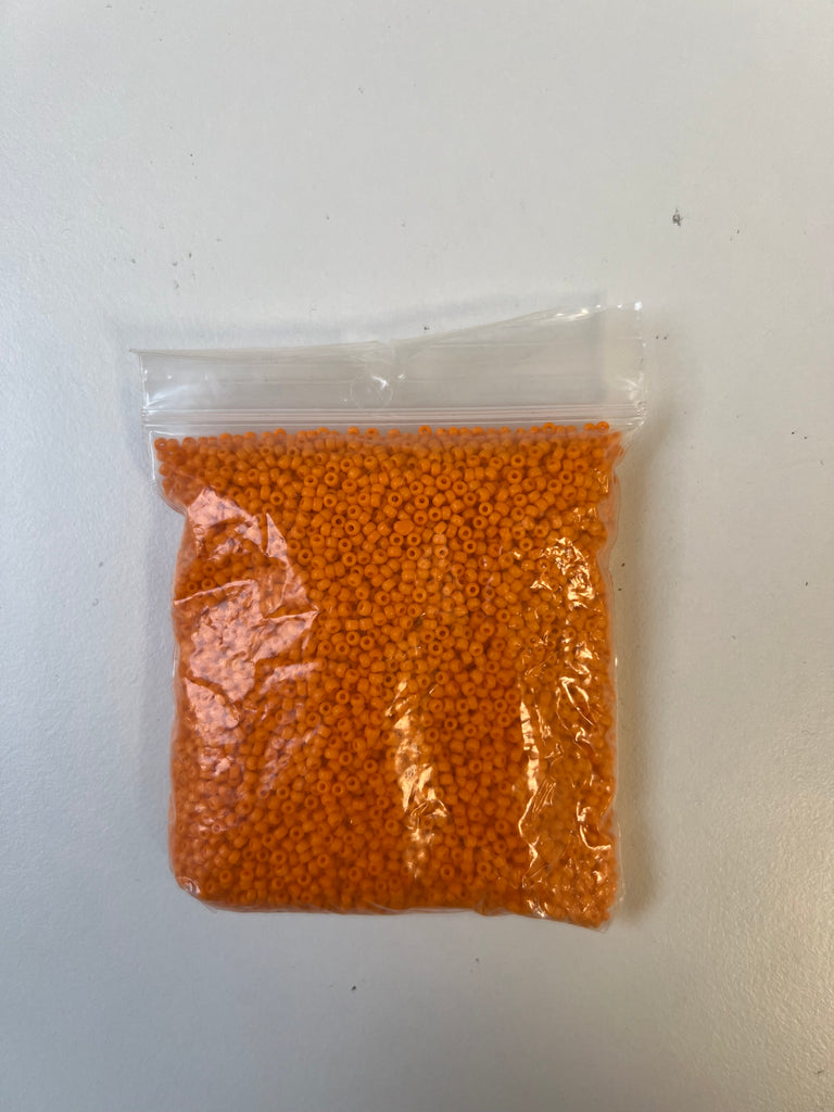 Orange Seed Beads 84g