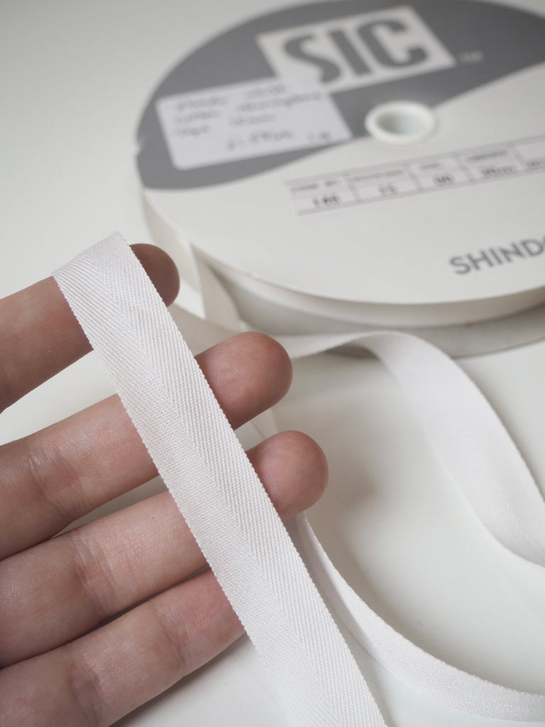 Shindo White Herringbone Cotton Tape 15mm