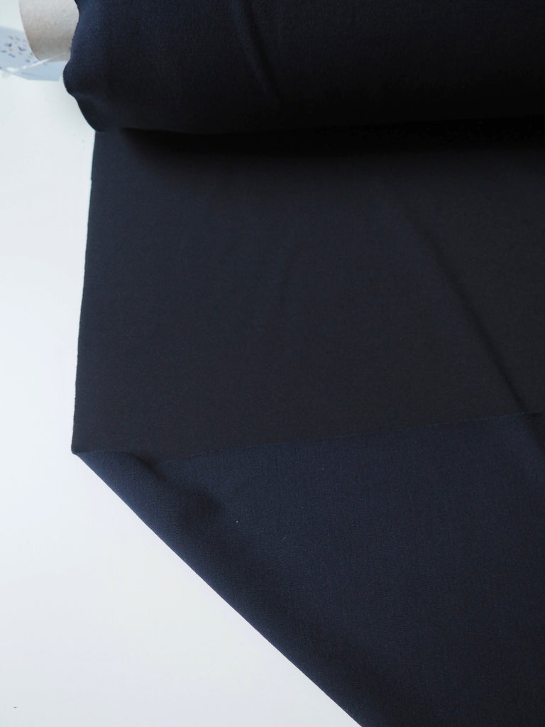 Navy Nylon/Viscose Double Jersey