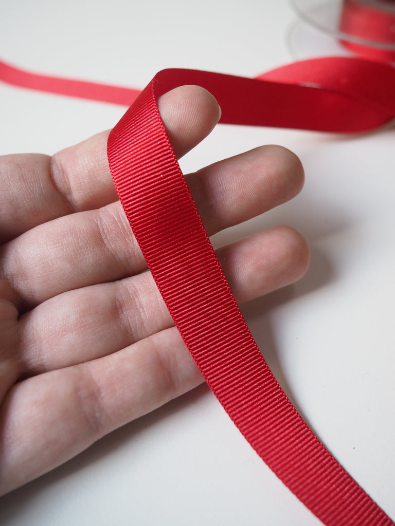 Berisfords Red Grosgrain Ribbon 16mm