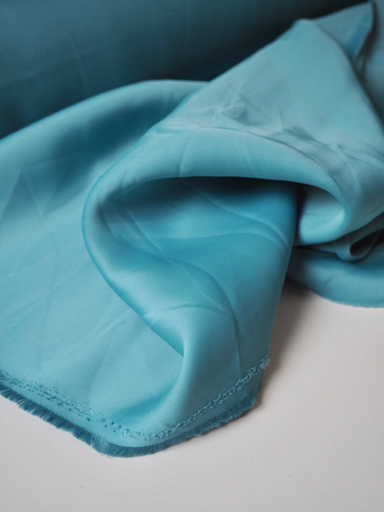 Ocean Blue Viscose Satin