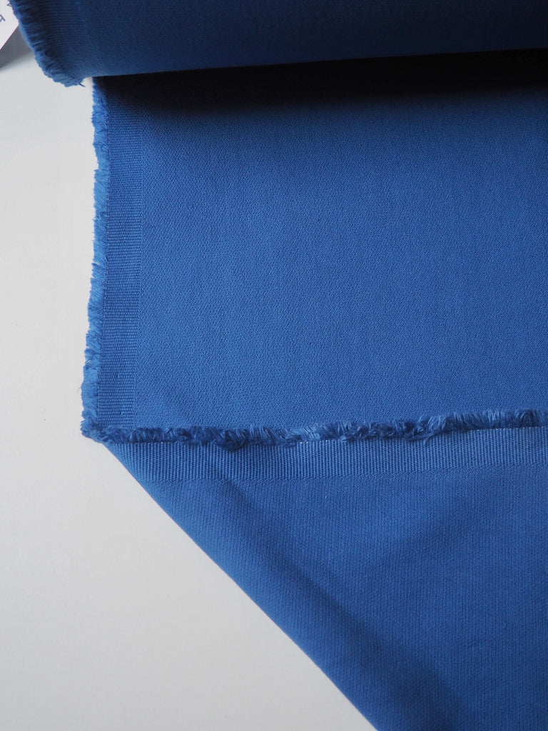 Blue Double Cotton Crepe