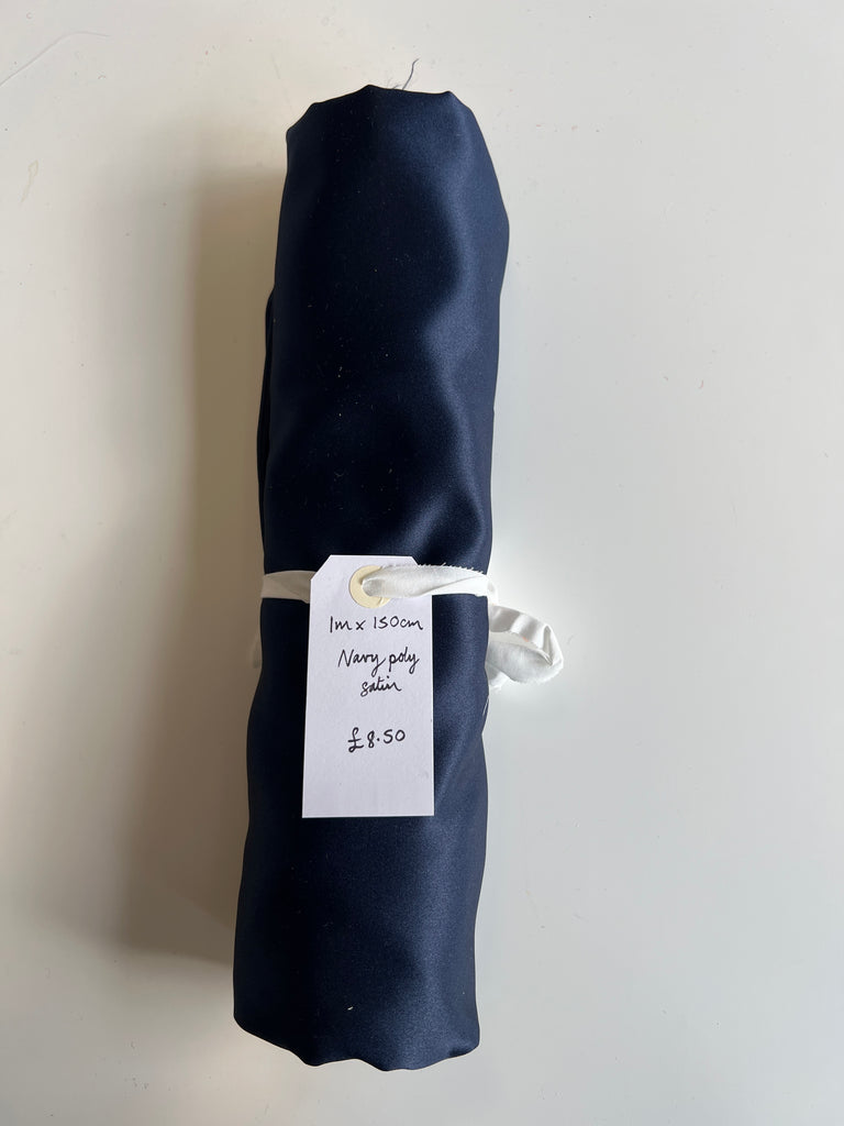 Navy Poly Satin Remnant