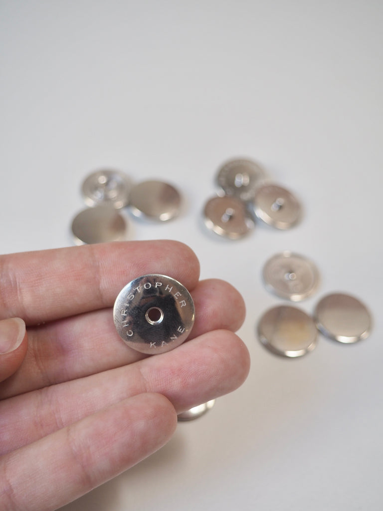 Large Branded Silver Press Studs 20mm/32L