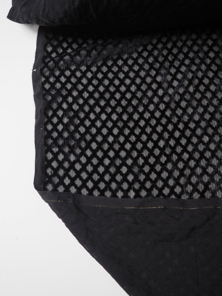 Black Lattice Velvet Chiffon