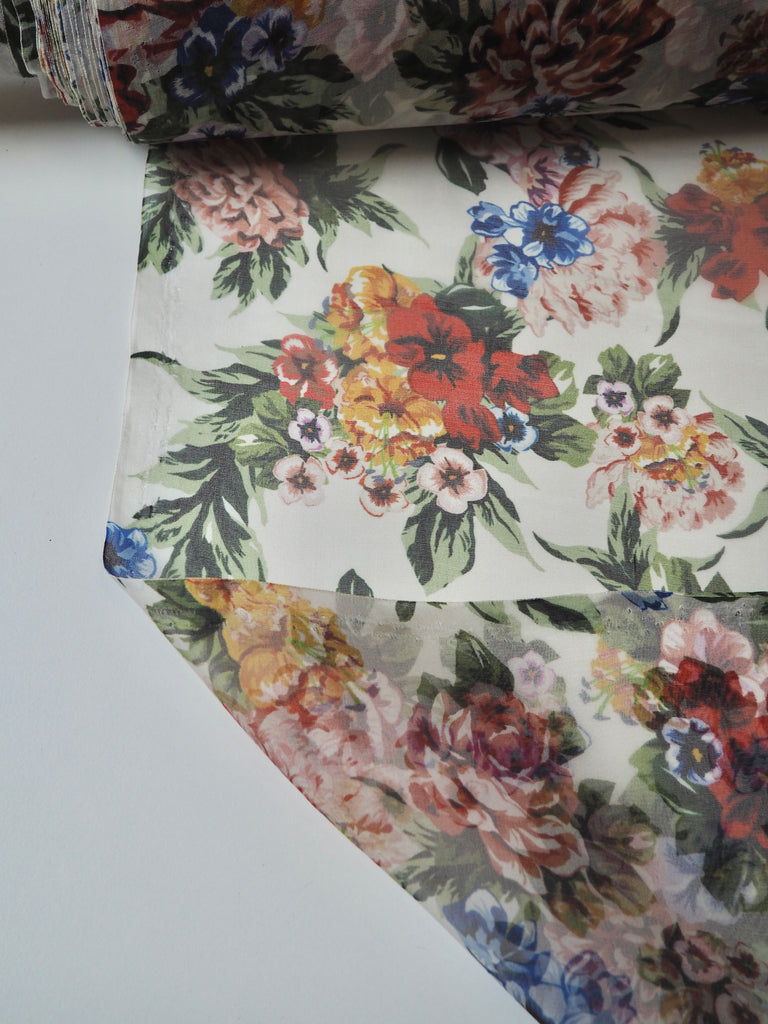 Aloha Floral Silk Organza