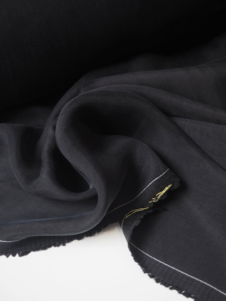 Black Cupro Twill