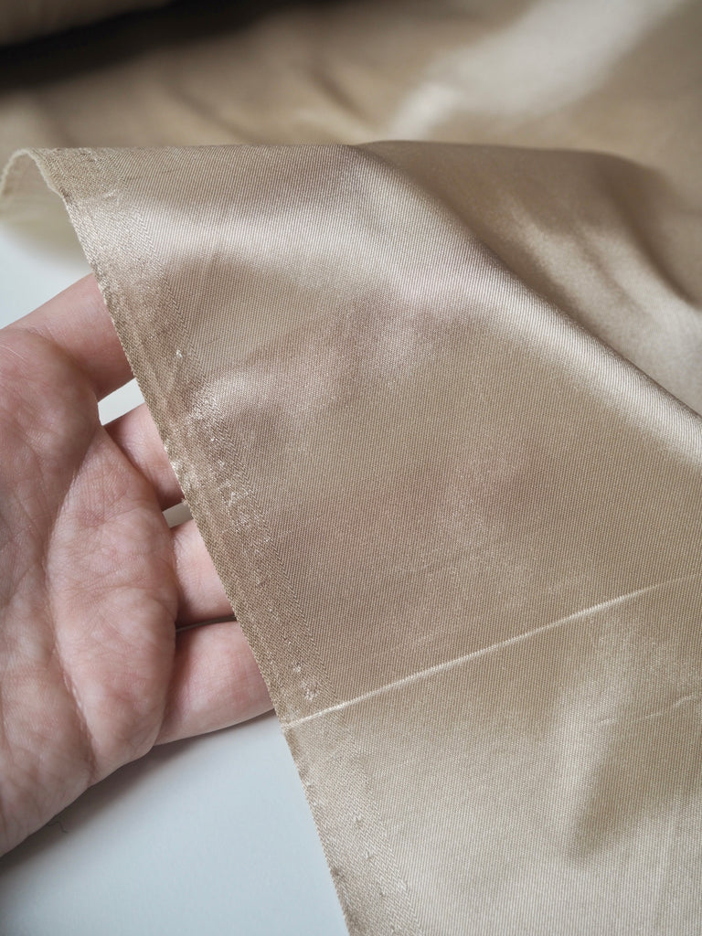 Sand Stretch Acetate Satin Twill Lining