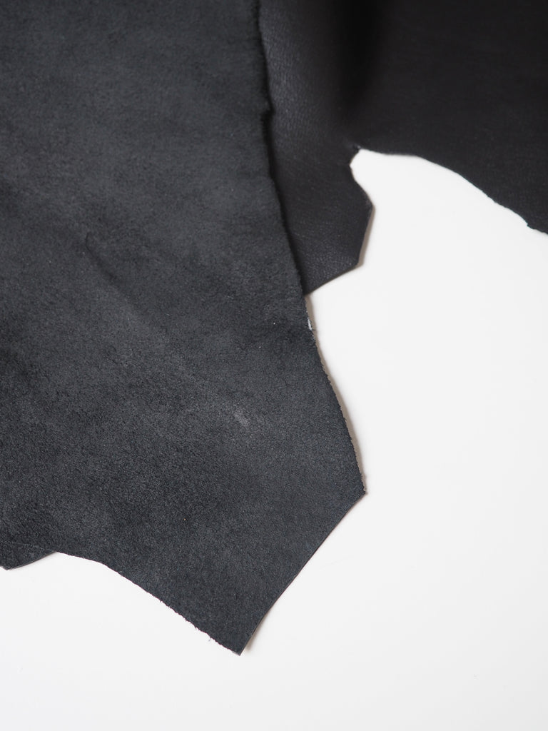 Black Smooth Structured Cowhide