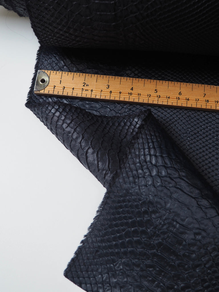 Midnight Python Embossed Viscose/Acetate