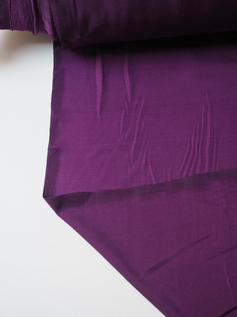 Blackcurrant Satin Viscose Jersey