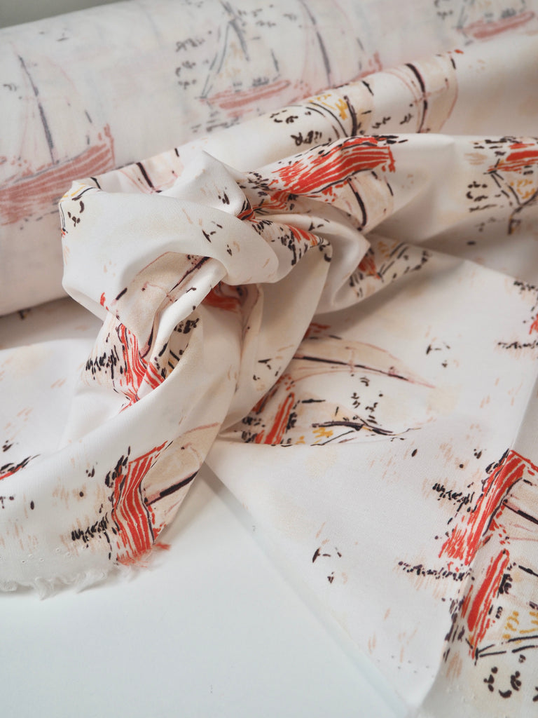 Sailboat Cotton Poplin