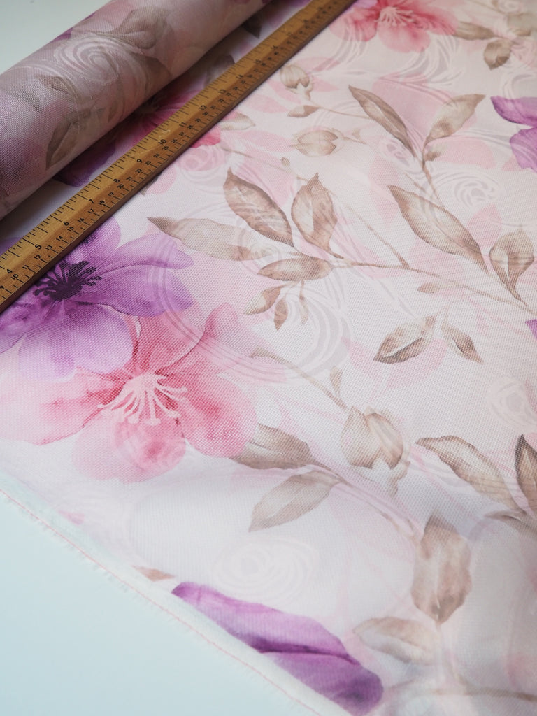 Hibiscus Silk Linear Weave Jacquard Organza