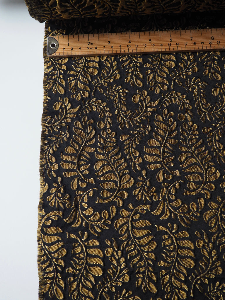 Black + Gold Garland Jacquard