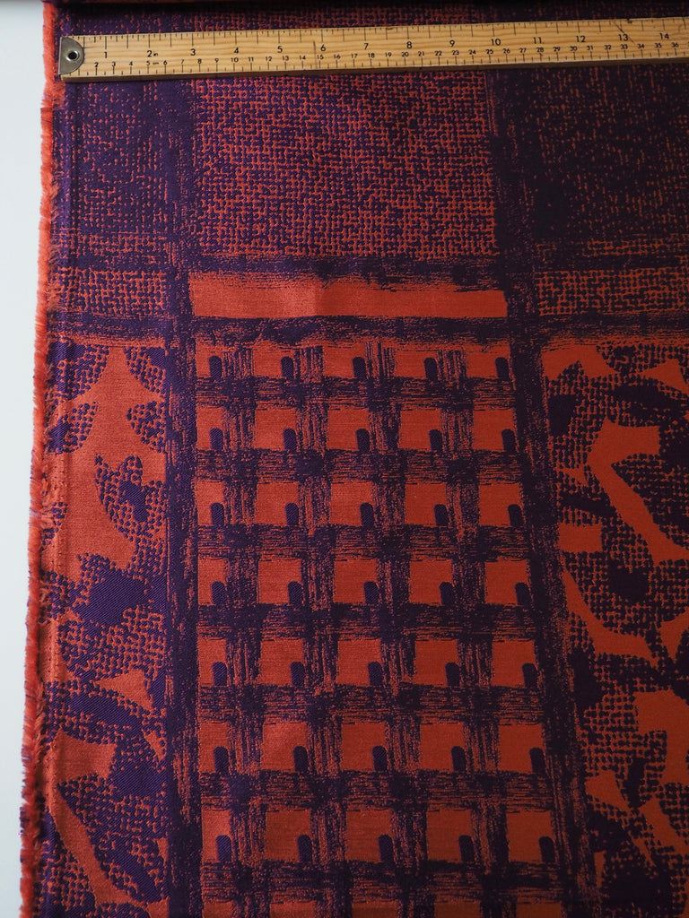 Purple + Persimmon Jacquard