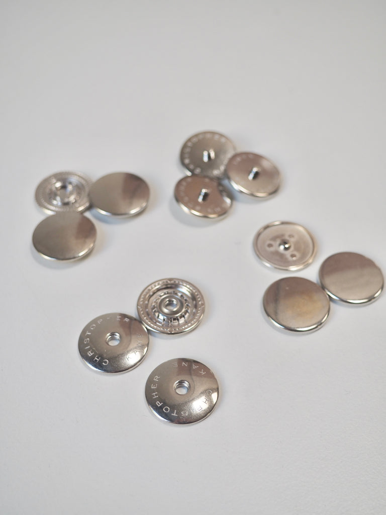 Large Branded Silver Press Studs 20mm/32L