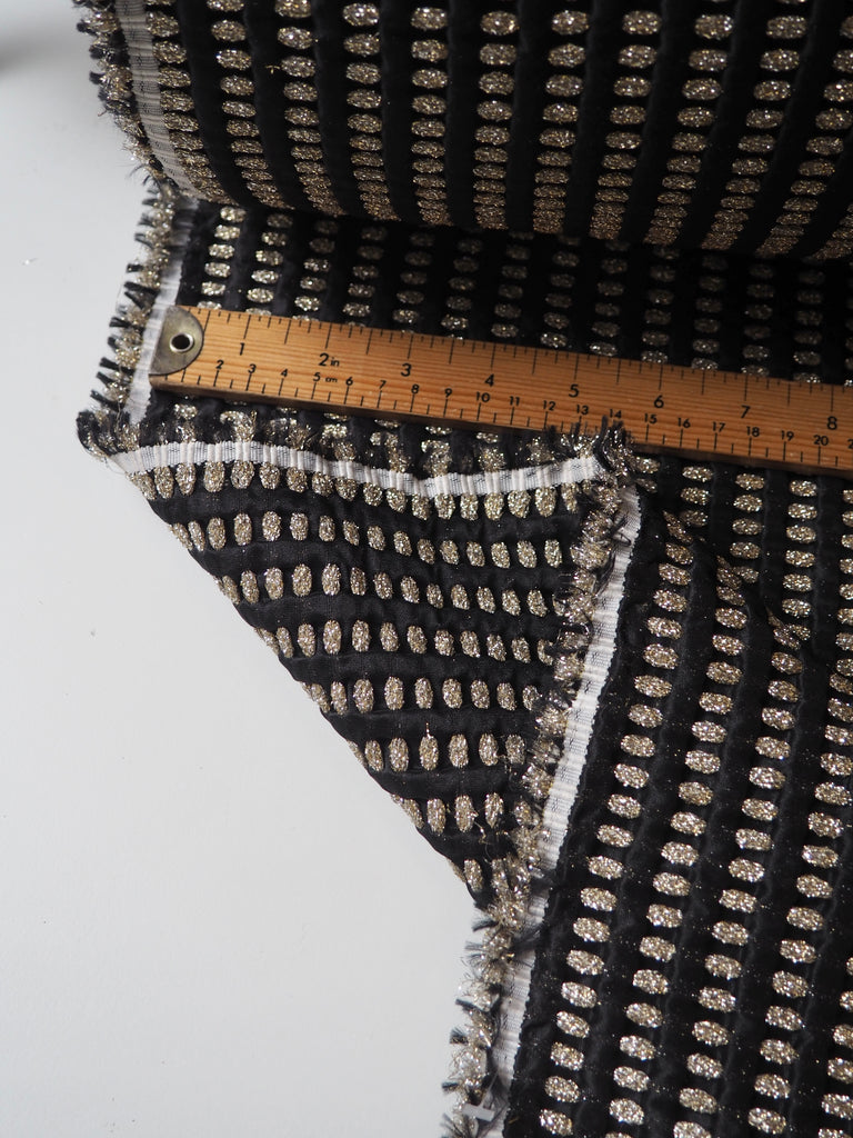 Black + Gold Metallic Jacquard