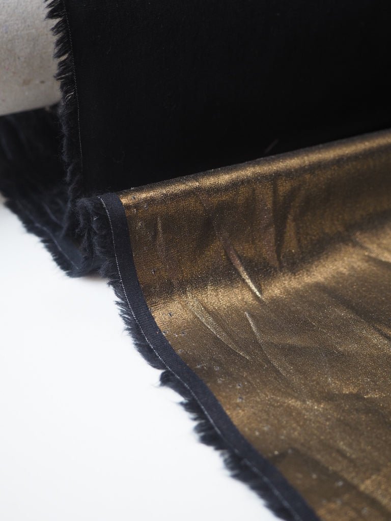 Bronze Foiled Black Cotton