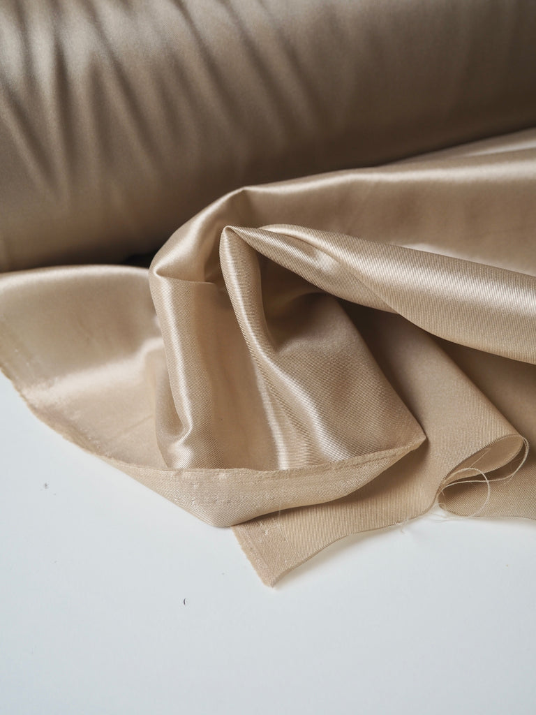 Sand Stretch Acetate Satin Twill Lining