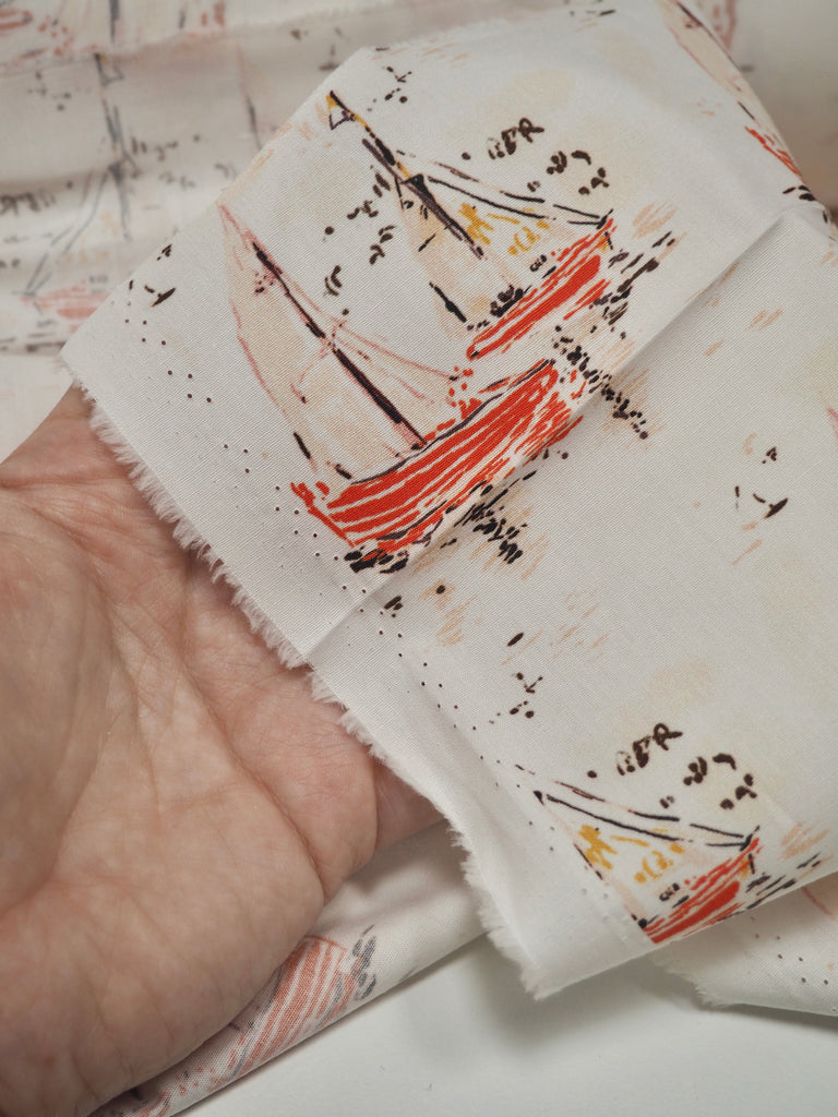 Sailboat Cotton Poplin