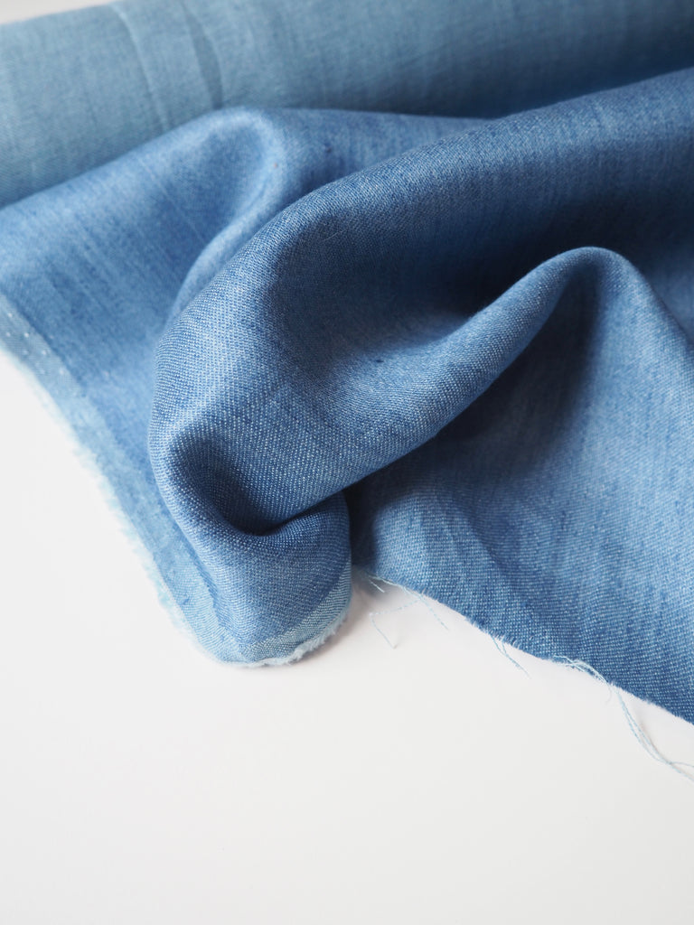 Blue Denim Linen/Viscose