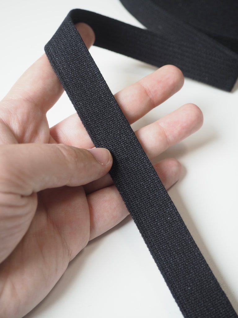 Black Cotton Webbing 20mm