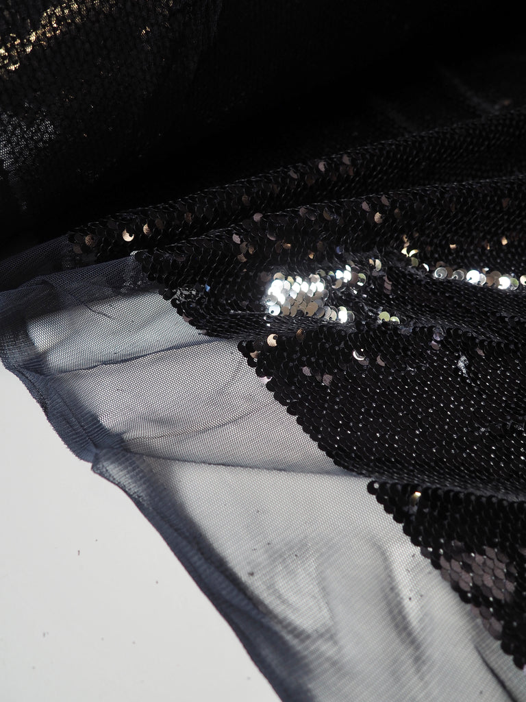 Navy + Silver Mermaid Sequin Tulle