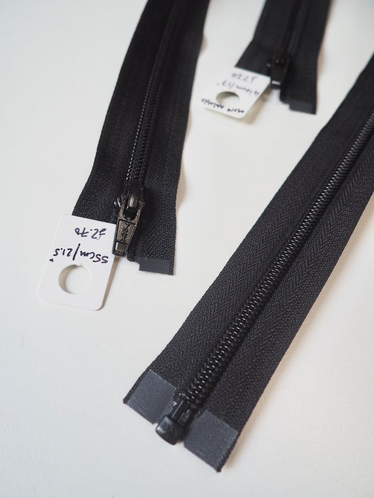 YKK 44-55cm Black Plastic Open-Ended Zips
