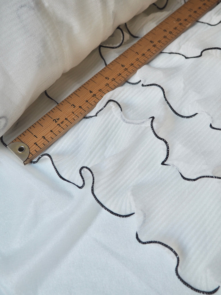 Monochrome Tiered Ruffle Plissé