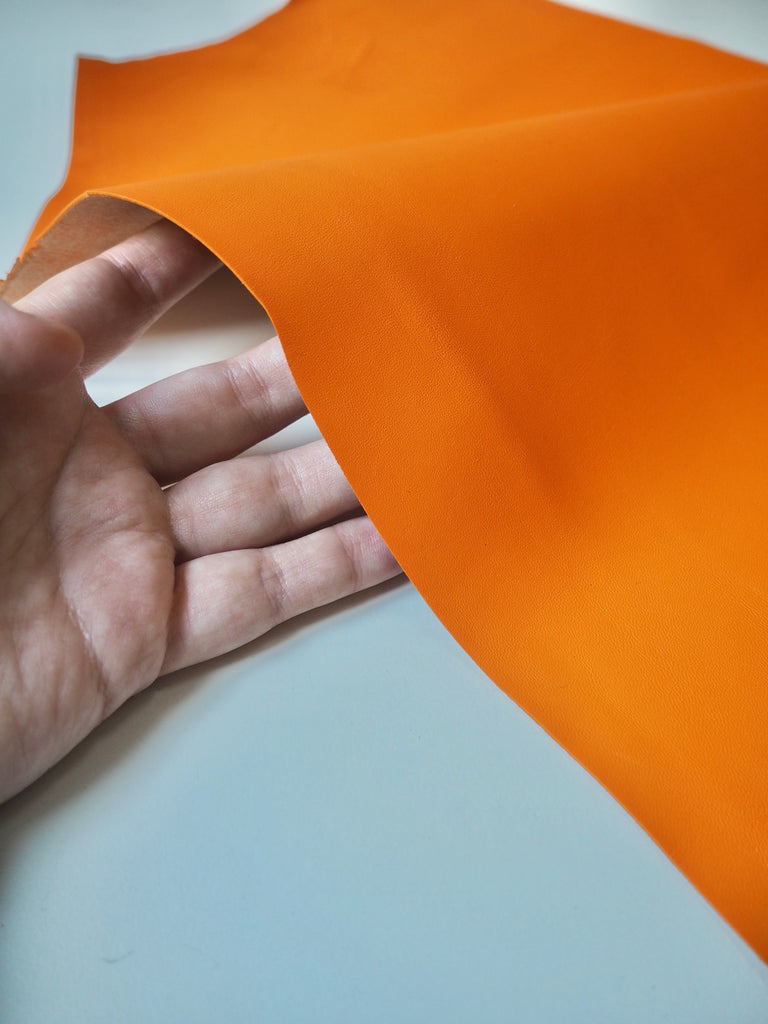 Orange Thick Calfskin