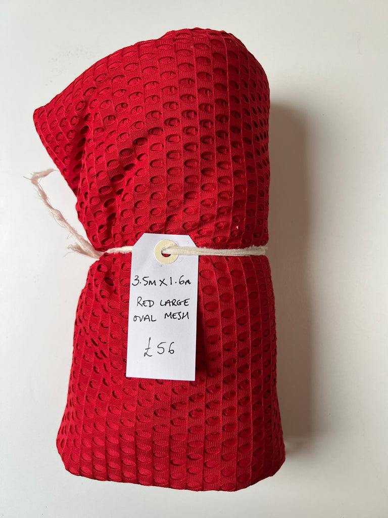 Red Large Oval Mesh Remnant