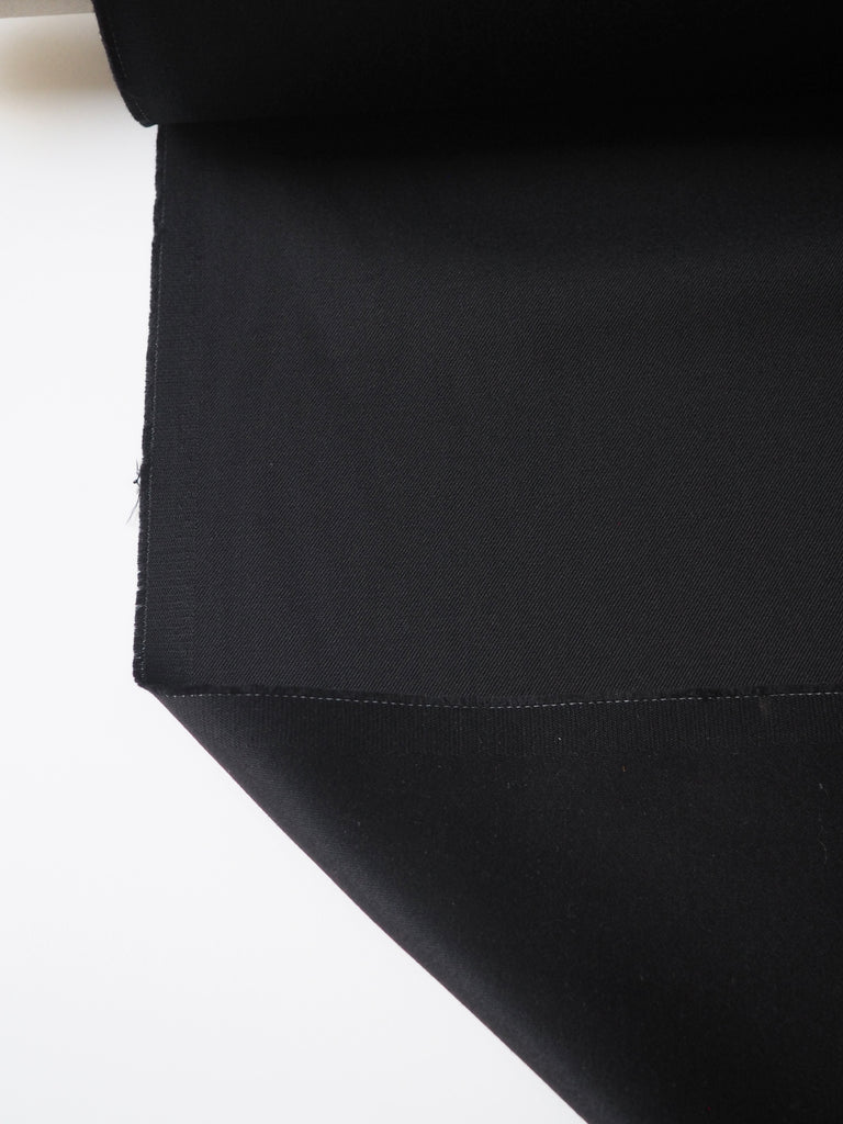 Black Satin-Backed Twill